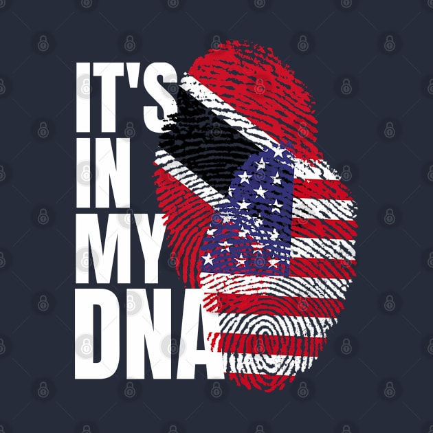 Trinidadian And American Mix DNA Heritage Flag Gift by Just Rep It!!