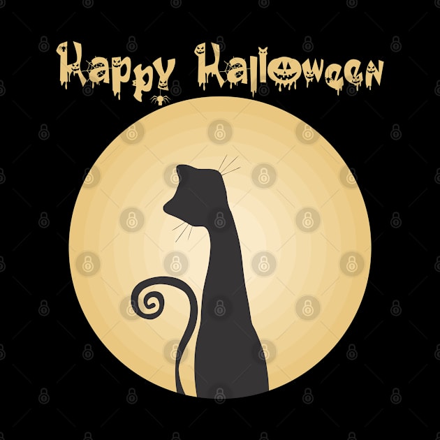 Happy Halloween cat by area-design