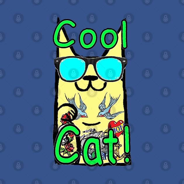 Cool Cat Graffiti Tattoo kitty by LowEndGraphics