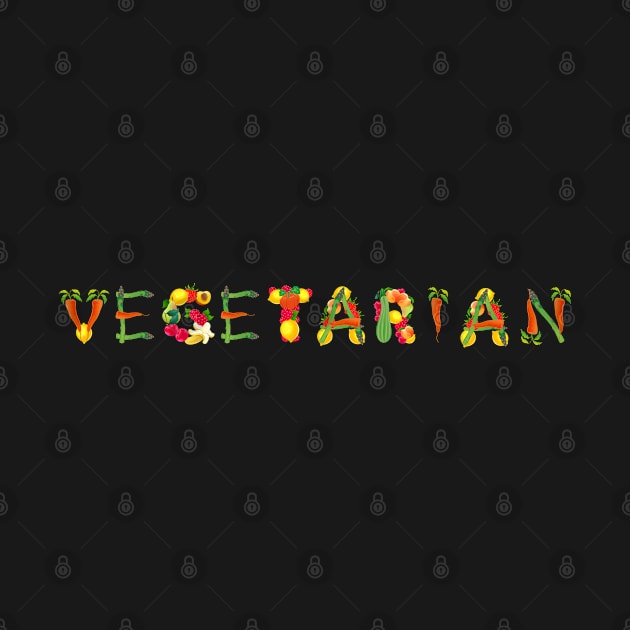 Vegetarian Food Typography by Mako Design 