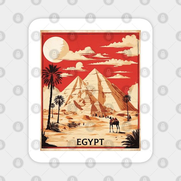 Egyptian Desert Vintage Poster Tourism Magnet by TravelersGems