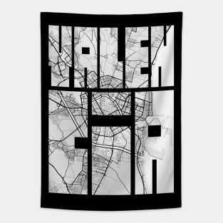 Valencia, Spain City Map Typography - Light Tapestry