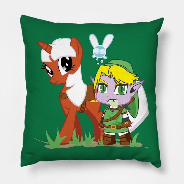 The Legend of Zeldestia Pillow by RachaelMakesShirts