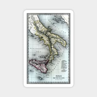 1835 Map of the Kingdom of the Two Sicilies Magnet