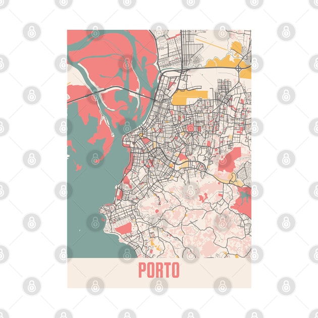 Porto - Portugal Chalk City Map by tienstencil