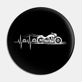 Sport Motorcycle Heartbeat Pin