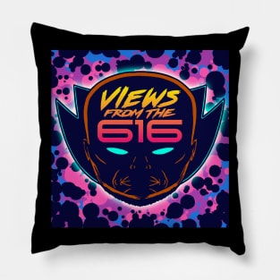 FRONT & BACK That Purple Views From The 616 Logo Pillow