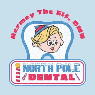 Distressed Hermey's North Pole Dental T-Shirt