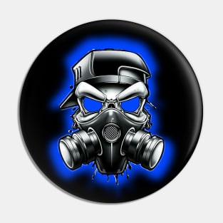 Toxic/Radioactive Skull Gas Mask Pin