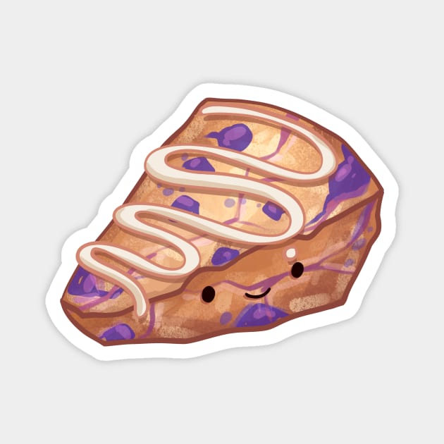 Cute Blueberry Scone Magnet by Claire Lin