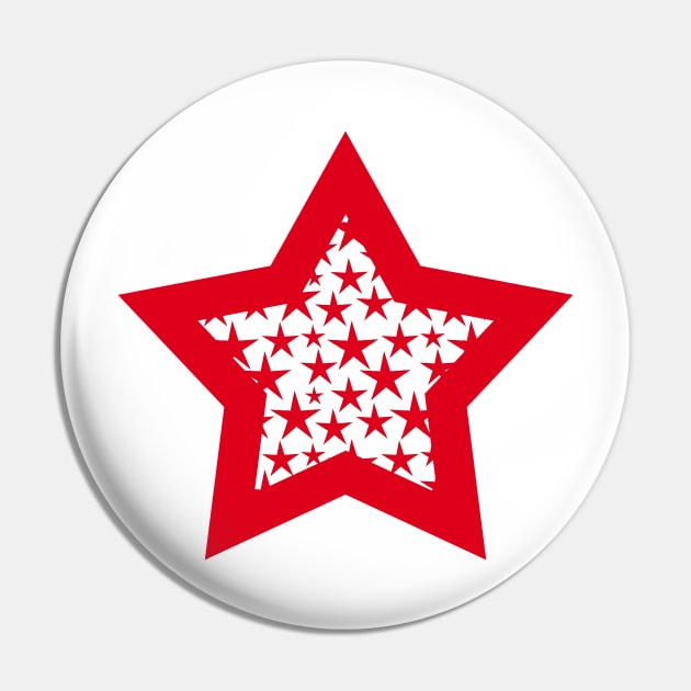 Red stars on white Pin by hereswendy