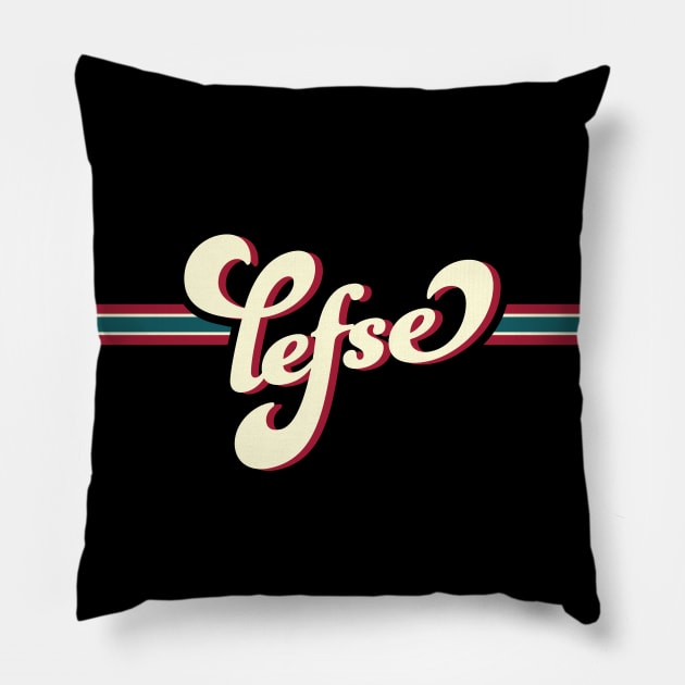 Vintage Lefse Norwegian Holiday Tradition Pillow by Huhnerdieb Apparel