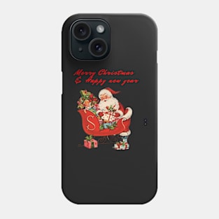 Retro Vintage Pink Santa Claus Phone Case