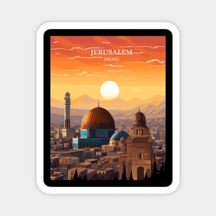 Jerusalem, Israel, city view Travel Art Magnet