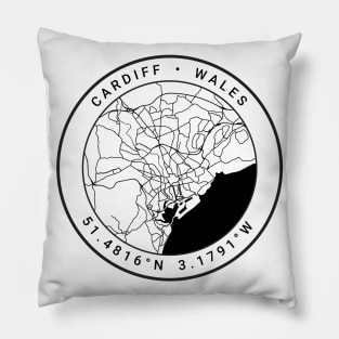 Cardiff Map Pillow