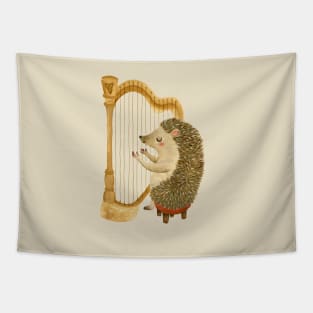 Hedgehog Harpist Tapestry