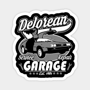 Delorean Garage Magnet