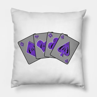 Diamonds, Hearts, and Clubs oh my! Pillow