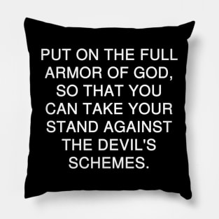 Ephesians 6:11 Bible Verse NIV Text Pillow