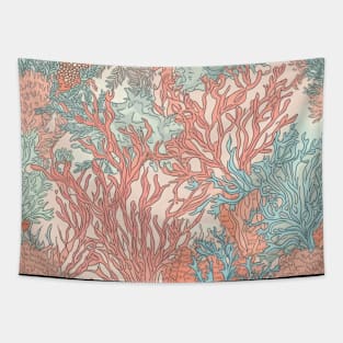 Pastel Coral Design Pattern V7 Tapestry