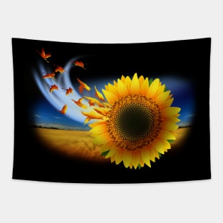 Sunflower & wind Tapestry