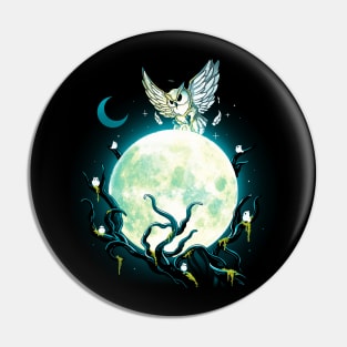 Owl Magic Moon Pin