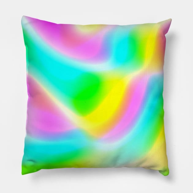 Fun Bright Colorful Abstract Design Pillow by KelseyLovelle