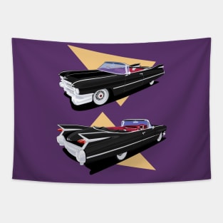 Classic Car side and black angle Tapestry