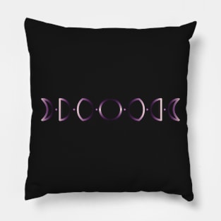 Moon Phase in pink Pillow