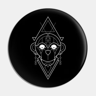 Monkey Sacred Geometry Pin