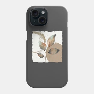 Botanical leaves neutral Phone Case