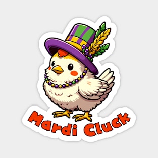 Mardi Gras Chicken Magnet