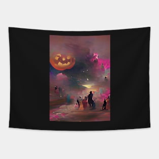 SURREAL HALLOWEEN IN THE DESERT Tapestry