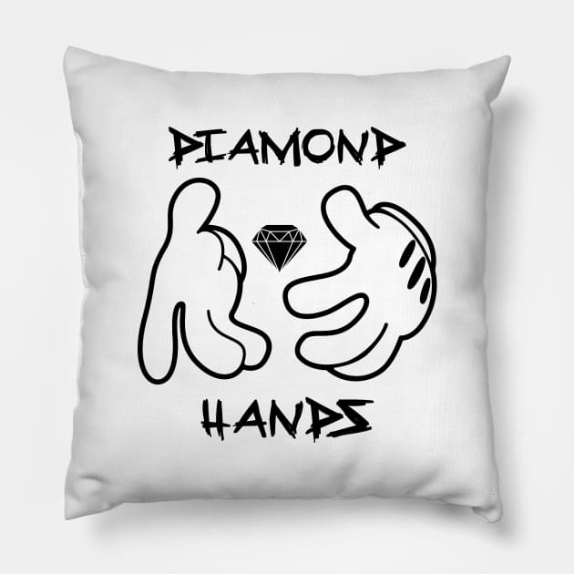 Diamond Hands Pillow by Sick One