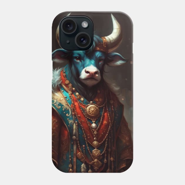 Bull dressed in Carnaval clothes No.1 Phone Case by R.W.TDesign