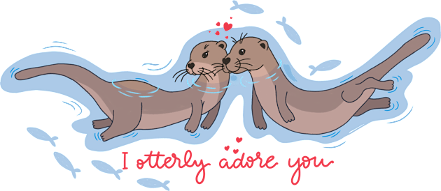 I otterly adore you Kids T-Shirt by illograph