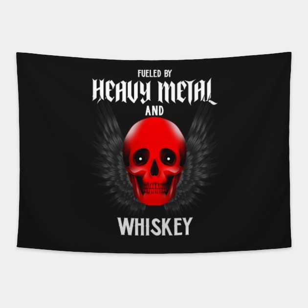 Fueled by Metal and Whiskey! Tapestry by Oh-Wow-Designs