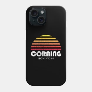 Corning NY Finger Lakes Retro Sunset Phone Case