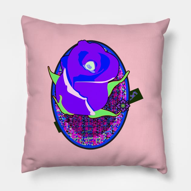 Purple Rose Pillow by momomoma