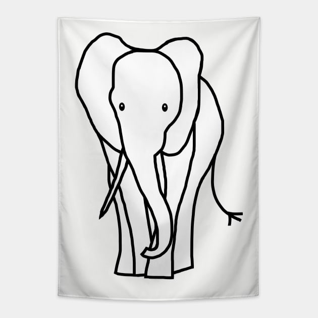 White Elephant Tapestry by ellenhenryart