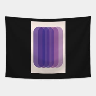 Purple Gradient Abstract Retro Mid Century Modern Art Tapestry