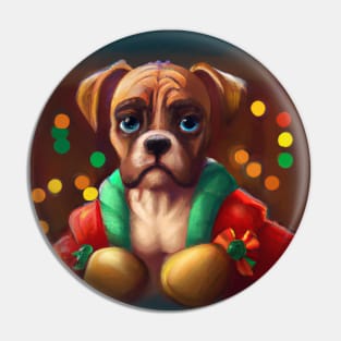 Cute Boxer Drawing Pin