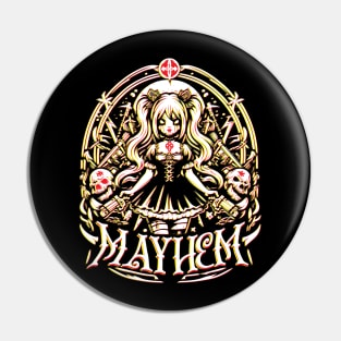 Mayhem Fan Design Pin