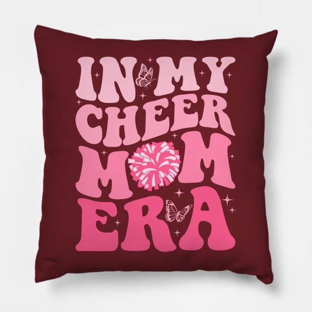 In My Cheer Mom Era Trendy Cheerleading Football Mom Life Pillow by Nisrine