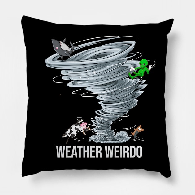 Tornado - Weather Weirdo Pillow by BDAZ