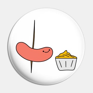 Sausage and mustard Pin