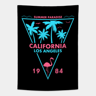 Retro California Summer Paradise Tapestry