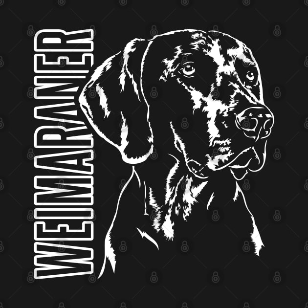 Weimaraner dog lover portrait by wilsigns