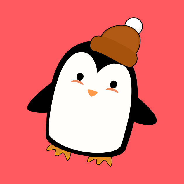 Kawaii Penguin with a beanie by happinessinatee