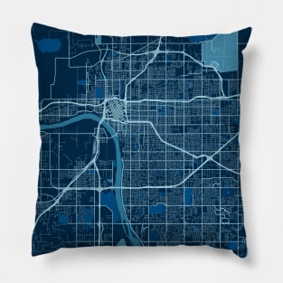 Tulsa - United States Peace City Map Pillow